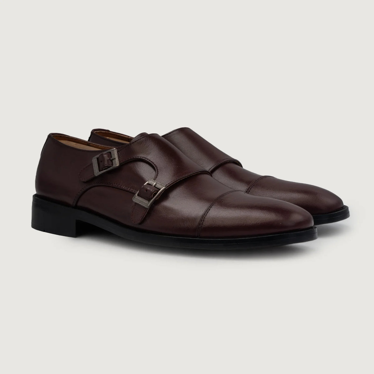Boston 真皮皮鞋 栗褐色 真皮皮鞋 For Men in Maroon Full-Grain Leather - 侧面轮廓视角 | 官方商城选购
