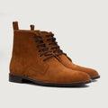 Knight Derby 复古棕 Suede 真皮工装靴马丁靴 男士