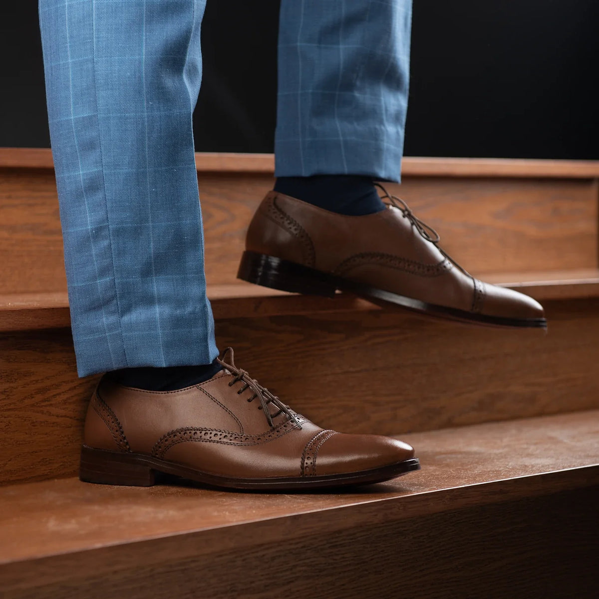 Orlaven Greyson Brogues Oxford 复古棕 真皮皮鞋 男士 footwear image 9