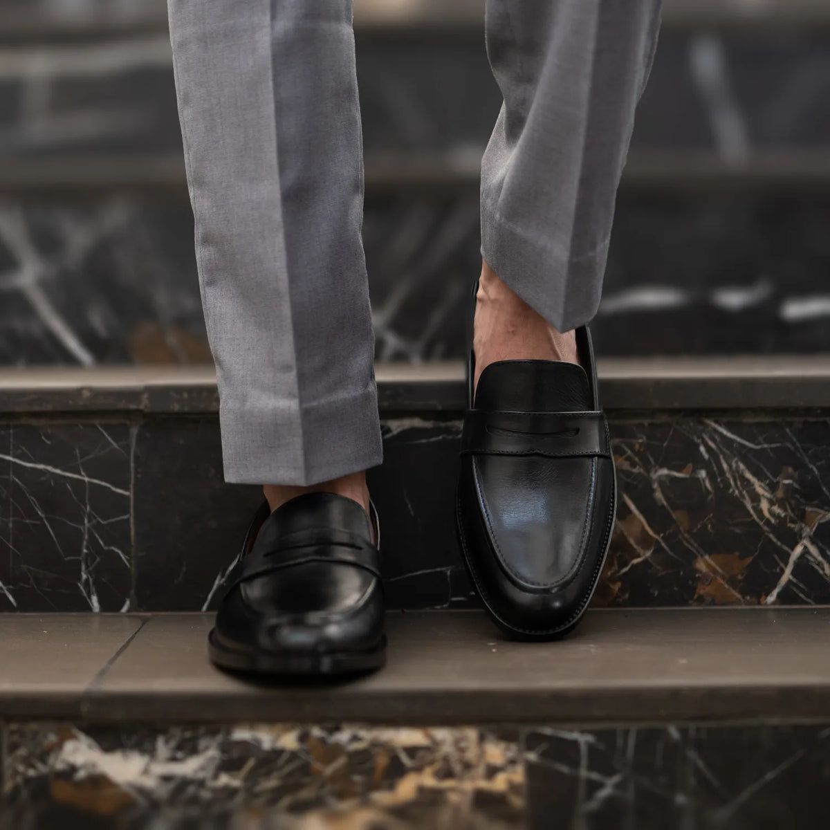 Orlaven Baxton 经典黑 真皮乐福鞋 男士 footwear image 9
