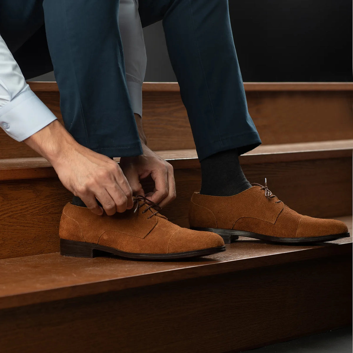 Orlaven Attorney Derby 复古棕 Suede 真皮皮鞋 男士 footwear image 10