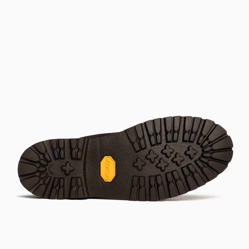 High-Traction Rubber Outsole & Lug Tread Pattern on Explorer Rocky Road 真皮工装靴马丁靴 男士