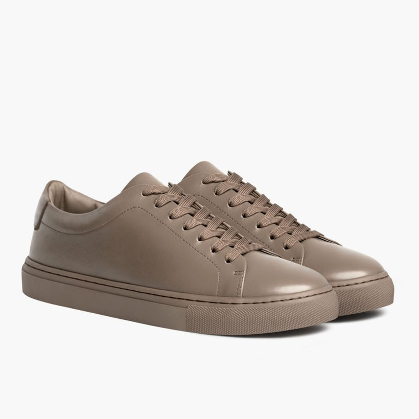 Encore Taupe Leather Sneakers 男士