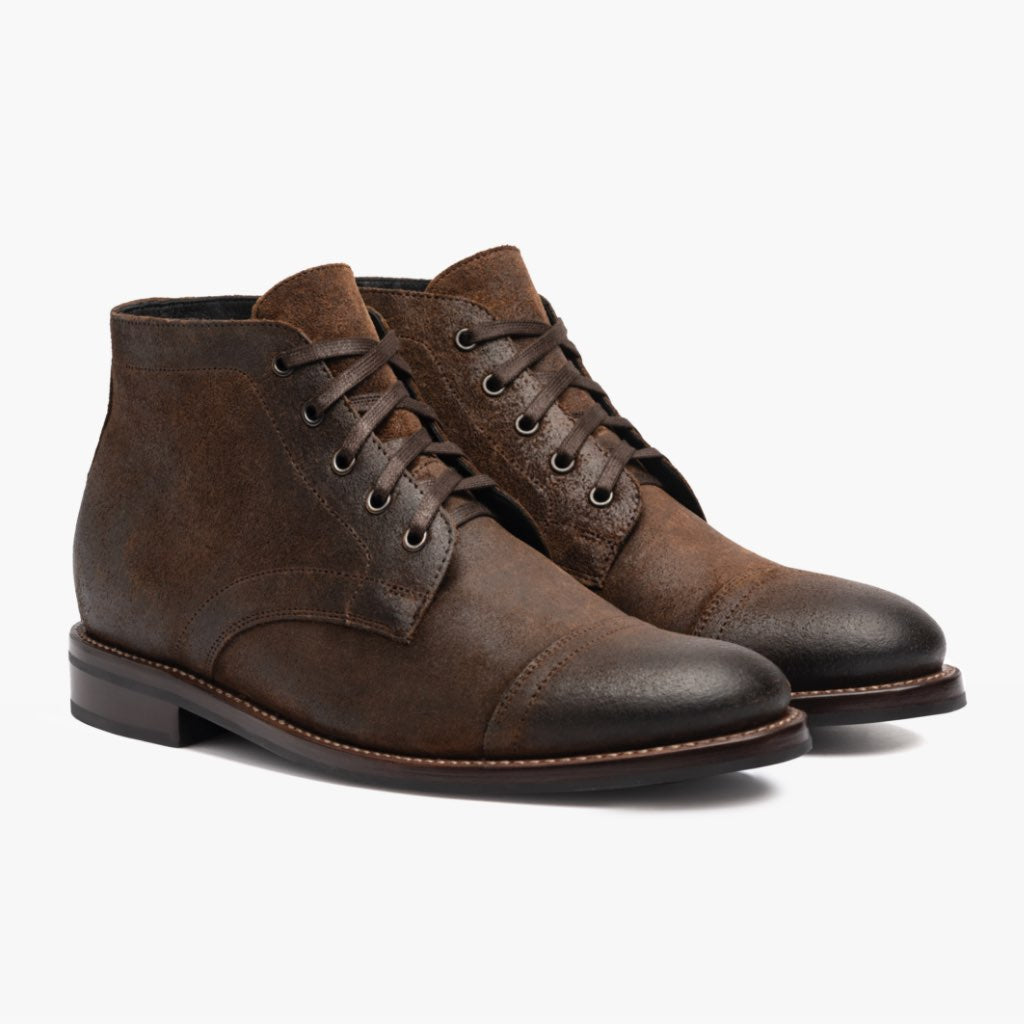 Cadet Mocha 真皮工装靴马丁靴 男士 in Mocha Full-Grain Leather - 侧面轮廓视角 | 官方商城选购