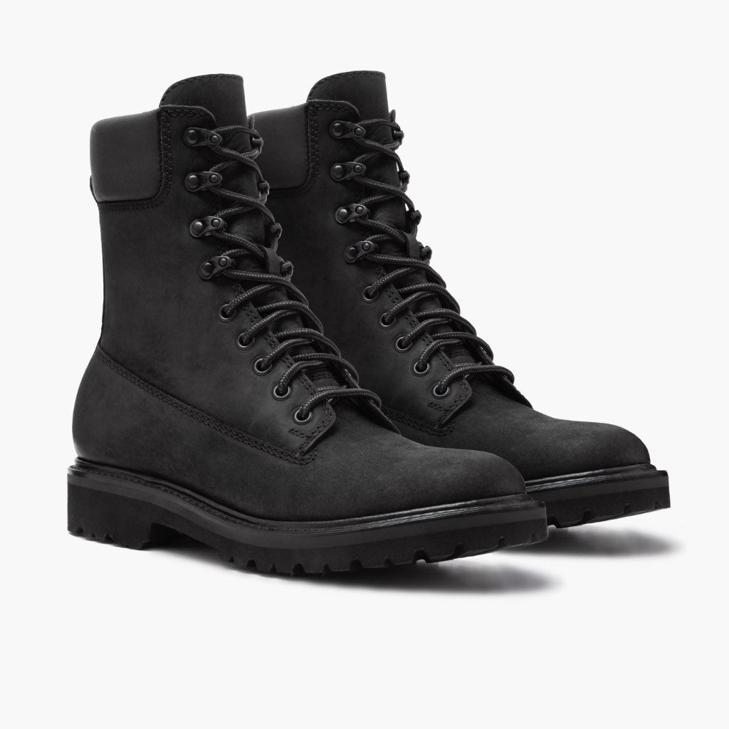 Explorer 经典黑 Matte 真皮工装靴马丁靴 男士 经典黑色头层牛皮 - 侧面轮廓视角 | 官方商城选购