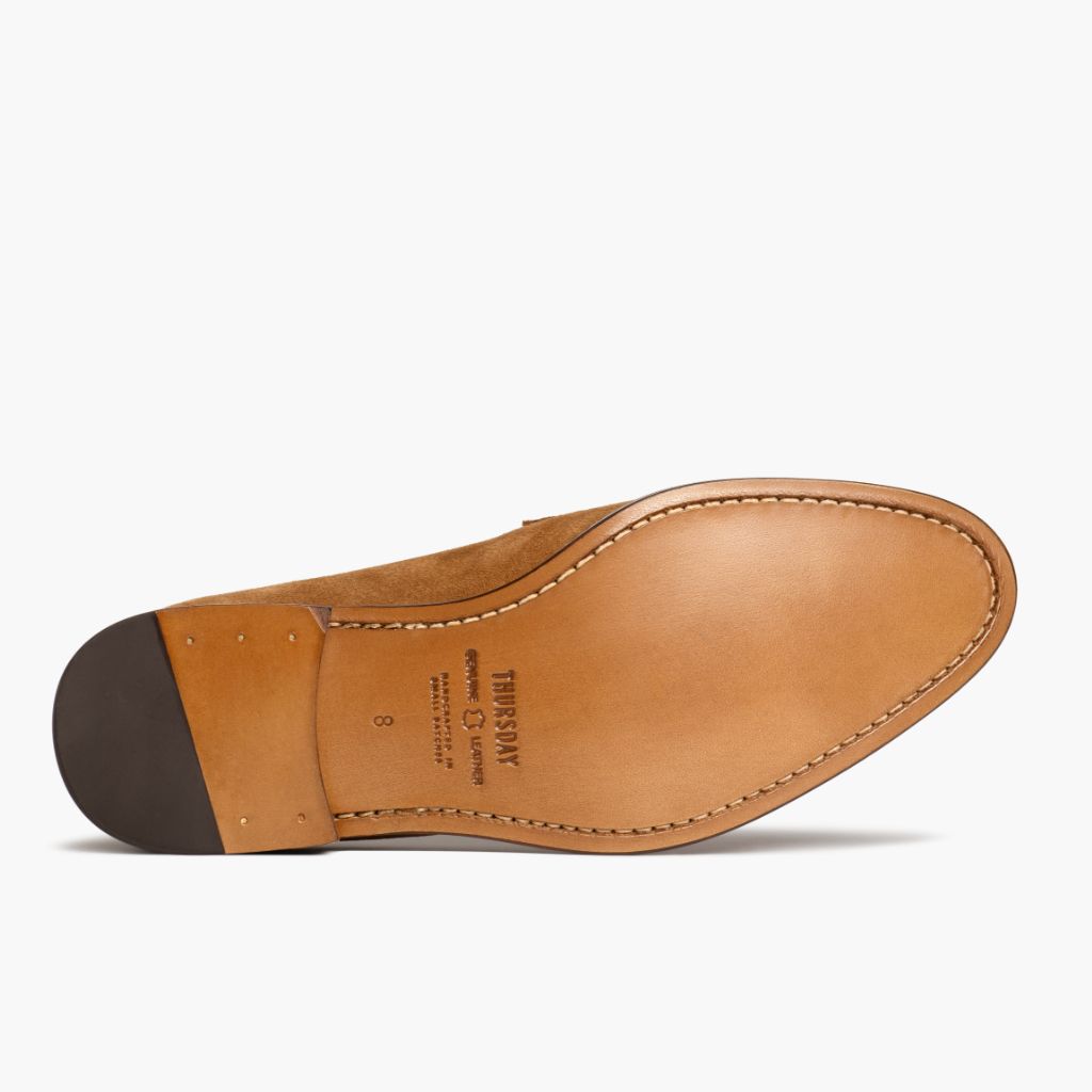 High-Traction Rubber Outsole & Lug Tread Pattern on Lincoln Cider 真皮乐福鞋 男士