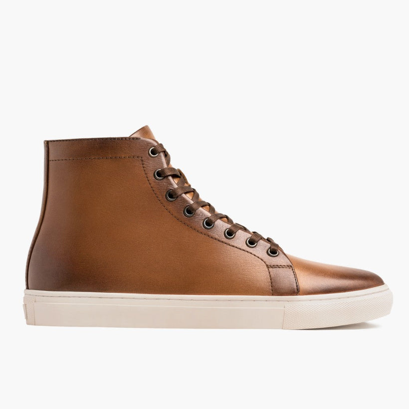 Premier High Top Toffee Leather Sneakers 男士