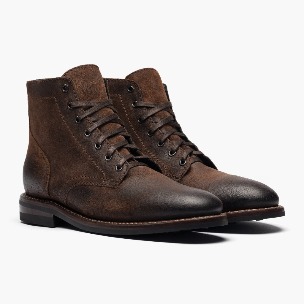 President Mocha 真皮工装靴马丁靴 男士 For Men in Mocha Full-Grain Leather - 侧面轮廓视角 | 官方商城选购