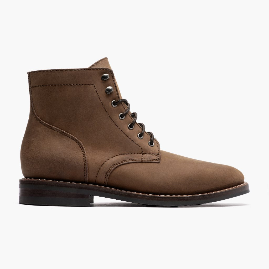 Classic Full-Grain leather Boots - 固特异沿条缝制工艺与鞋头细节