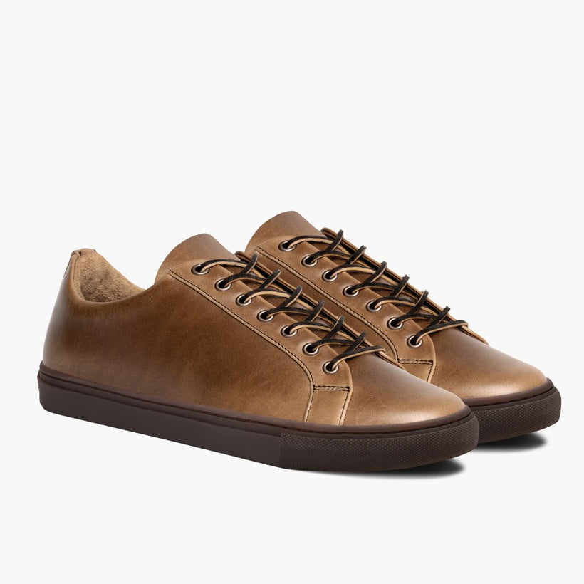 Premier Low Top Natural Leather Sneakers 男士