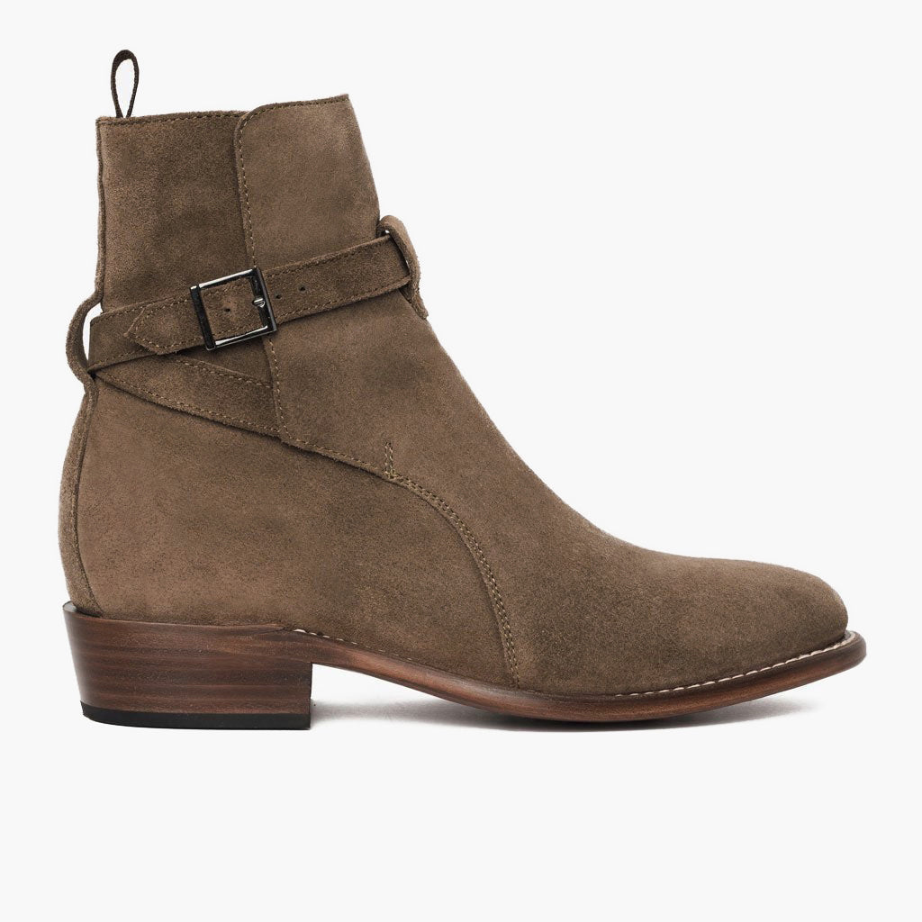 Black Full-Grain leather Boots - 固特异沿条缝制工艺与鞋头细节