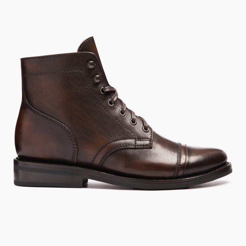 Captain 黑色 Coffee Leather Boots 女士