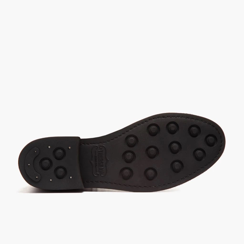 High-Traction Rubber Outsole & Lug Tread Pattern on Captain 经典黑 Coffee 真皮工装靴马丁靴 女士
