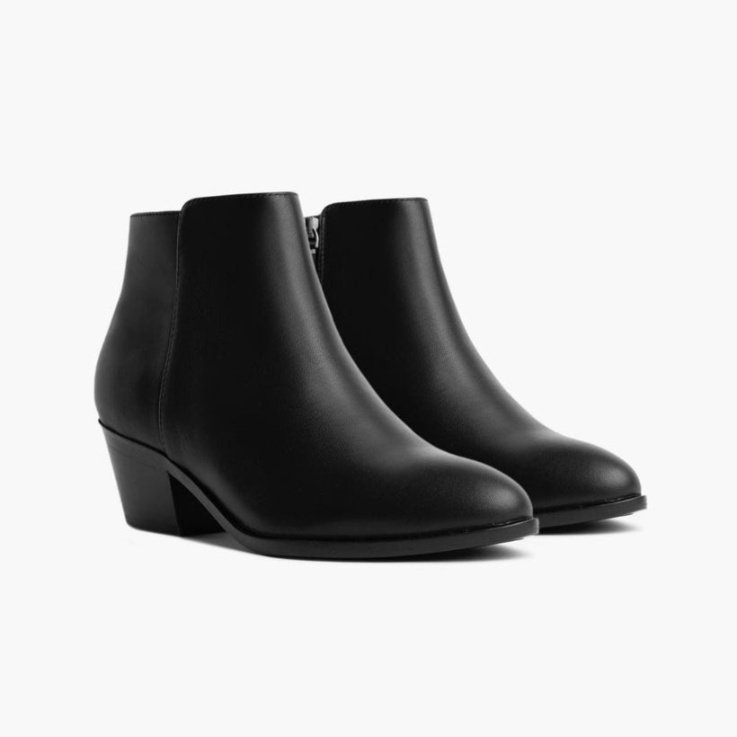 Downtown 黑色 Leather Boots 女士