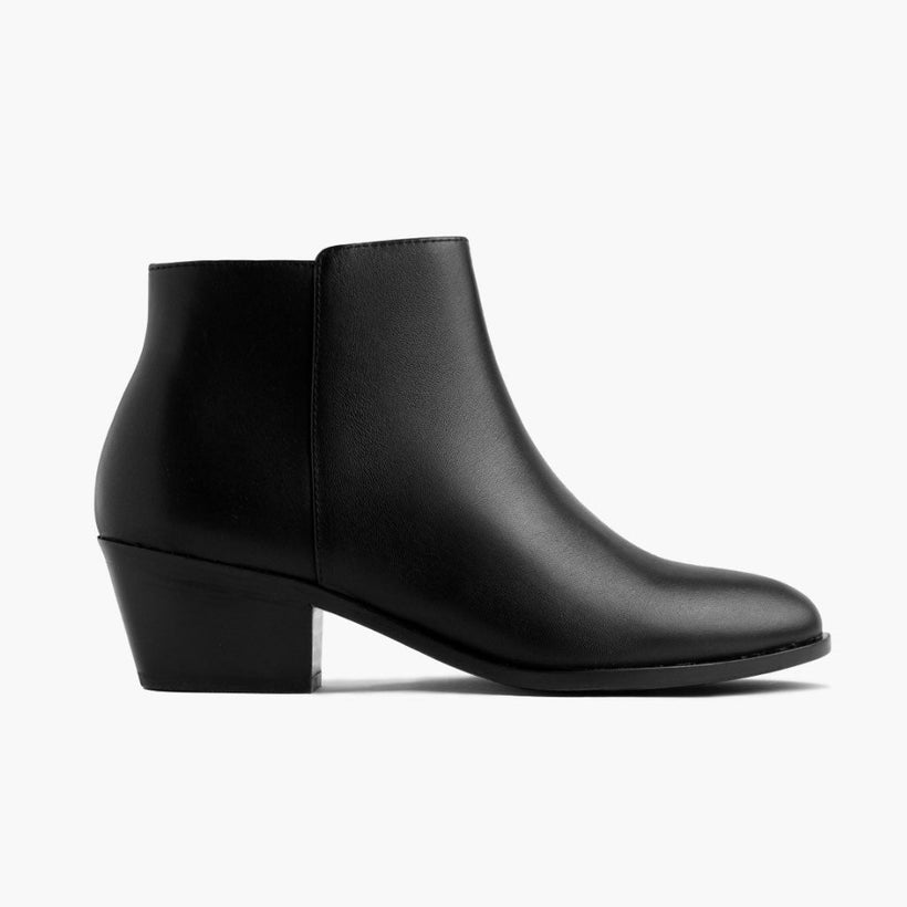 Downtown 黑色 Leather Boots 女士