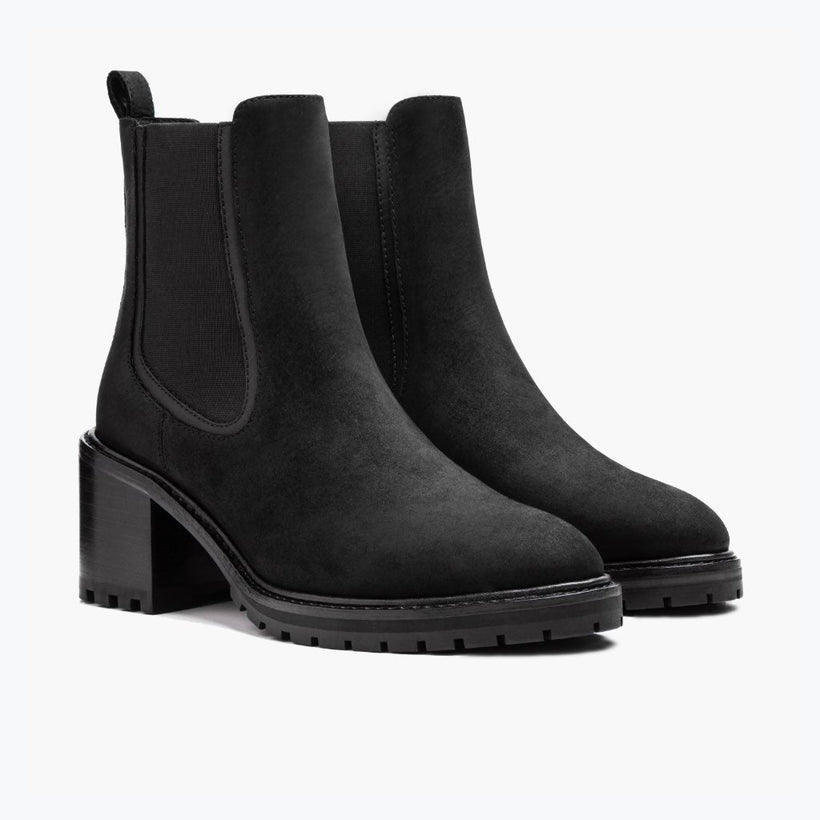 Knockout 黑色 Matte Leather Boots 女士