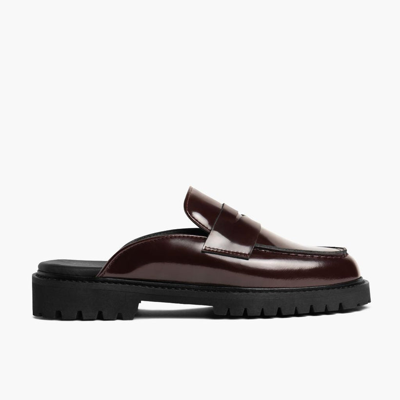 Penny Mule Burgundy Leather Boots 女士