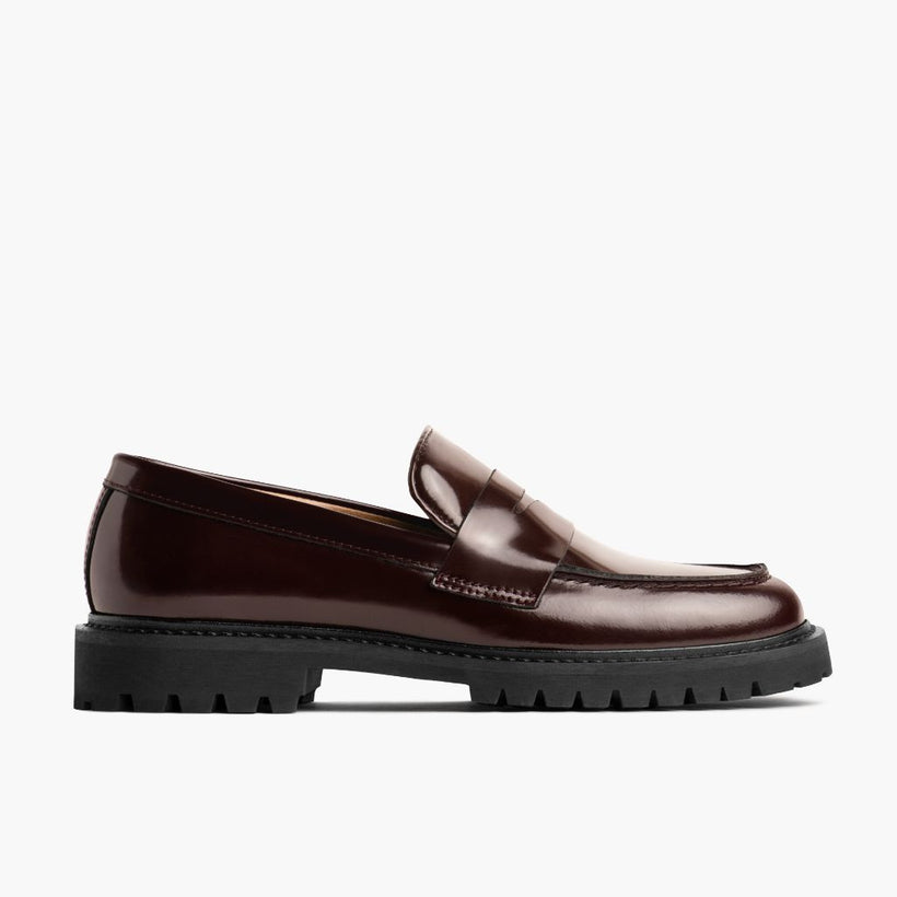 Penny Burgundy Leather Boots 女士