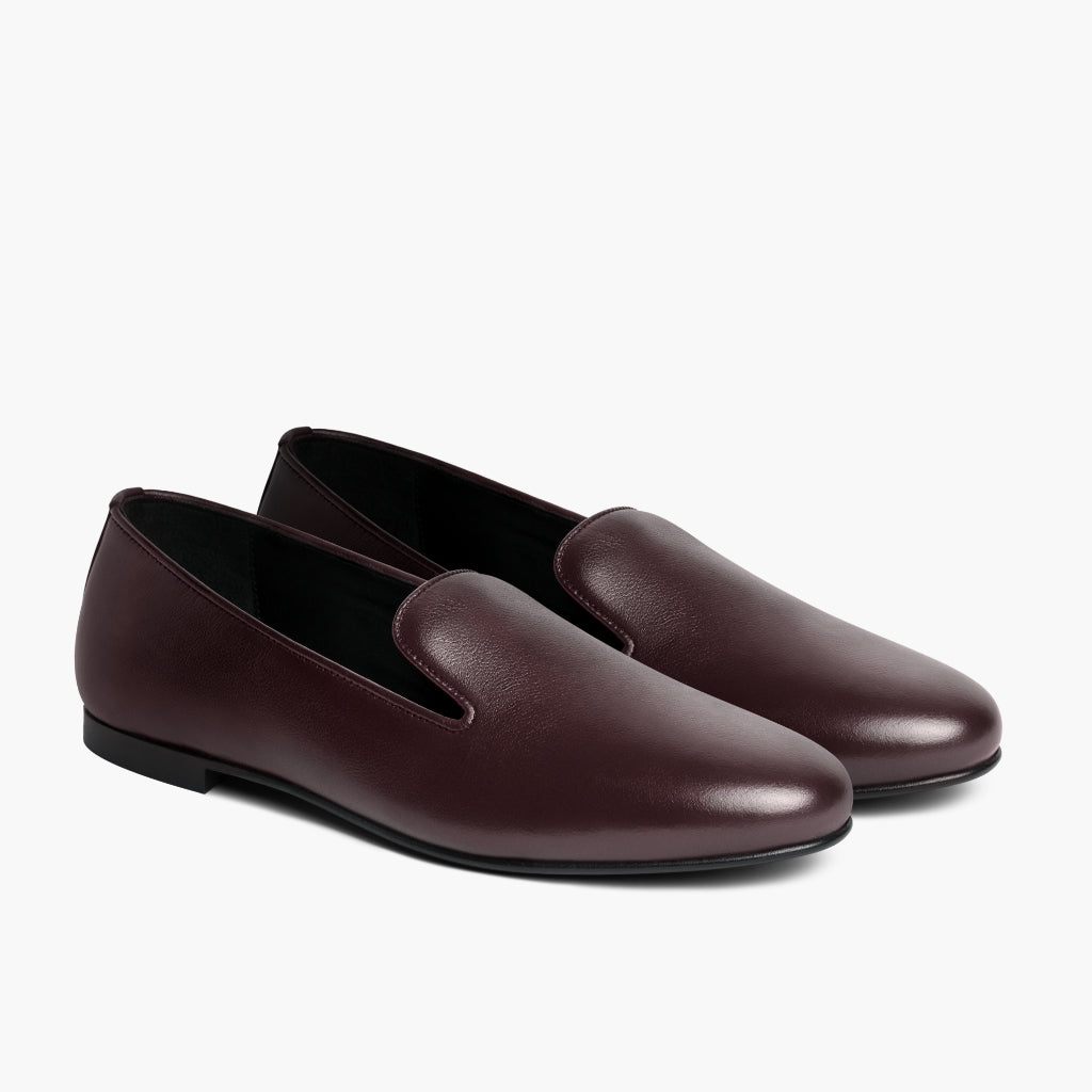 Eden 酒红色 真皮工装靴马丁靴 女士 in Burgundy Full-Grain Leather - 侧面轮廓视角 | 官方商城选购