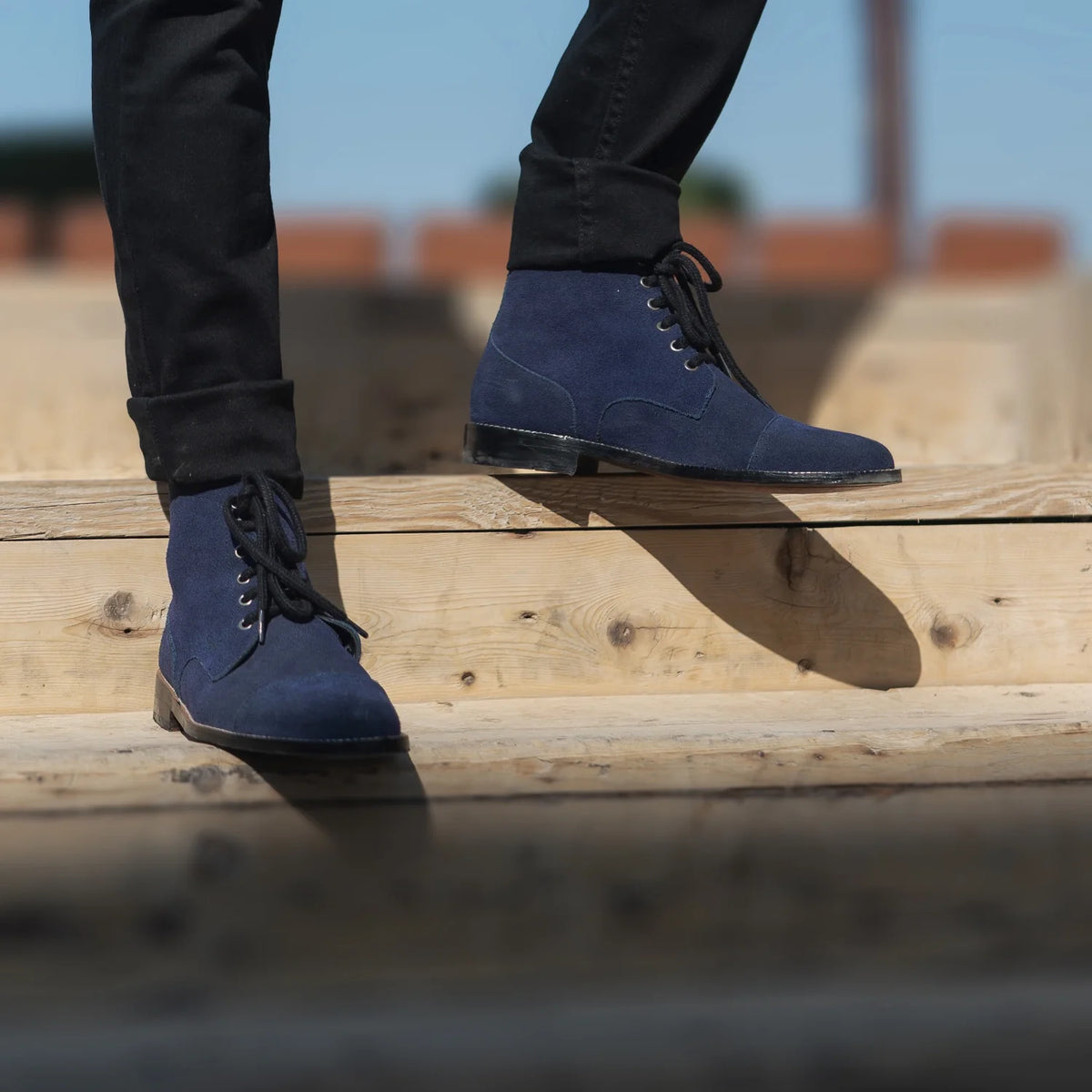 Orlaven Knight Derby Midnight 深海蓝 Suede 真皮工装靴马丁靴 男士 footwear image 10
