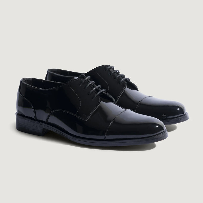 Attorney Derby 黑色 Patent Leather Shoes 男士