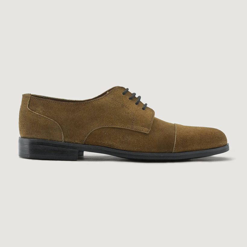 Attorney Derby 棕色 Suede Leather Shoes - StudGuard 男士