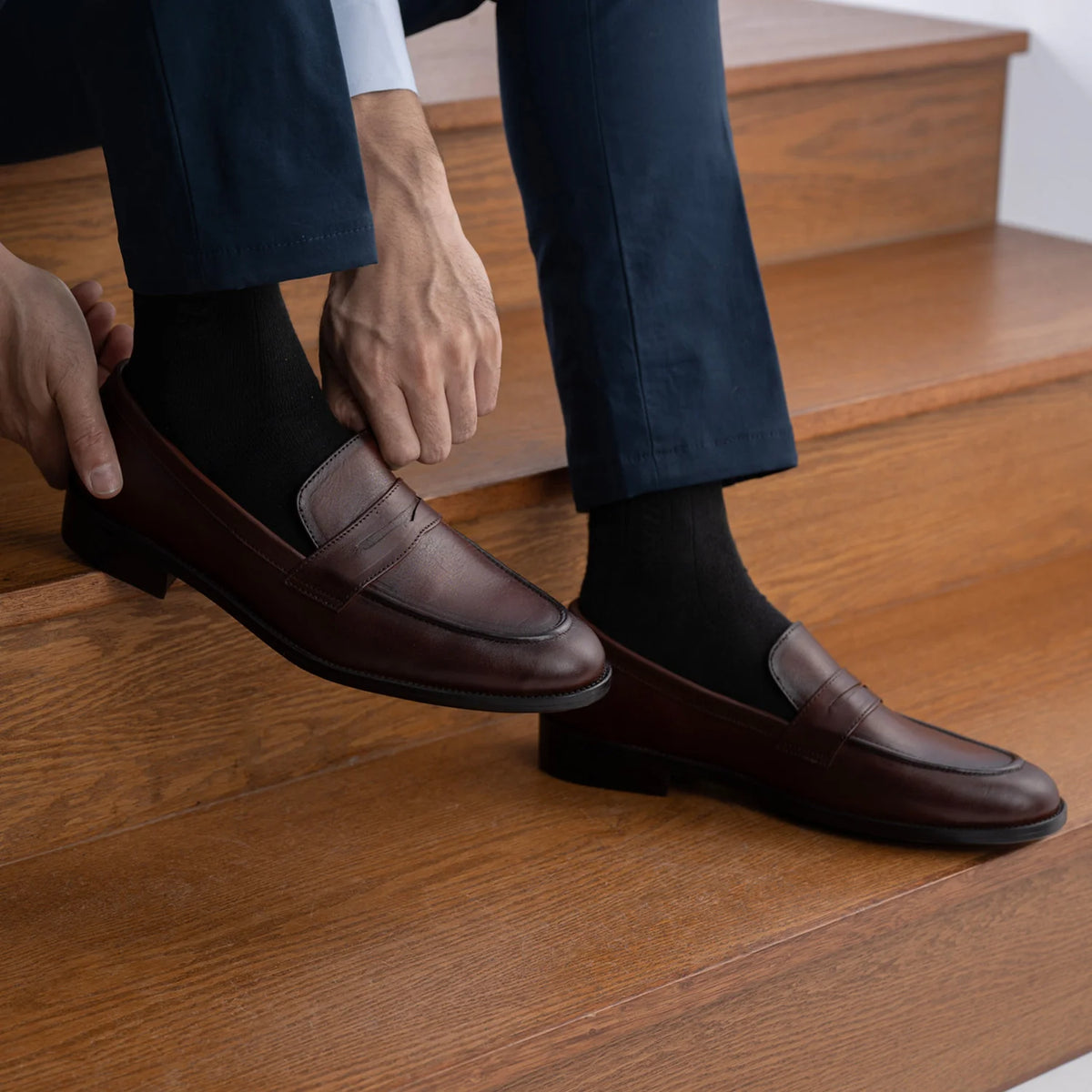 Orlaven Baxton Burnished 复古棕 真皮乐福鞋 男士 footwear image 10
