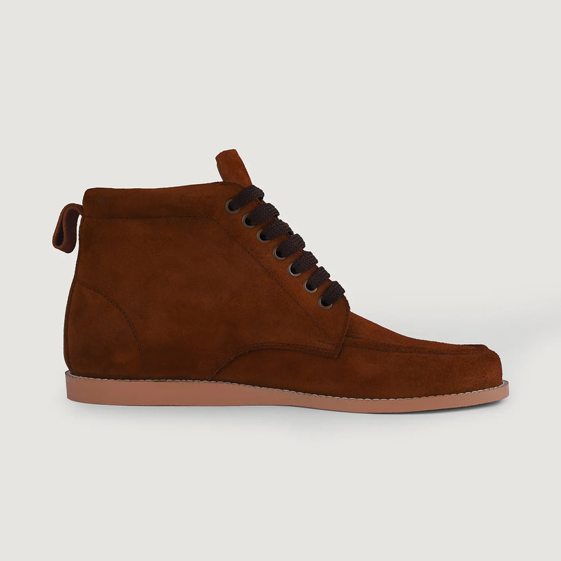 Bearman Moc Toe 棕色 Suede Boots 男士