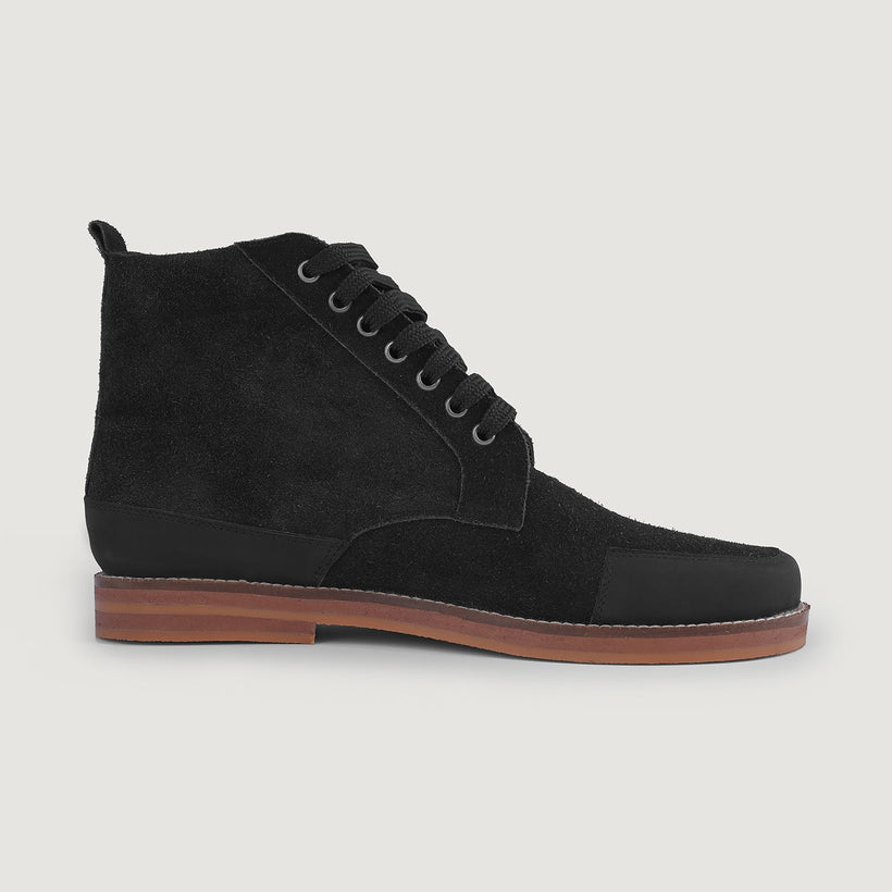 Carnell Moc Toe 黑色 Suede Boots 男士