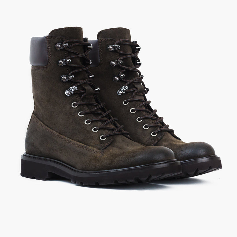 Explorer Dark Olive Suede Leather Boots 男士