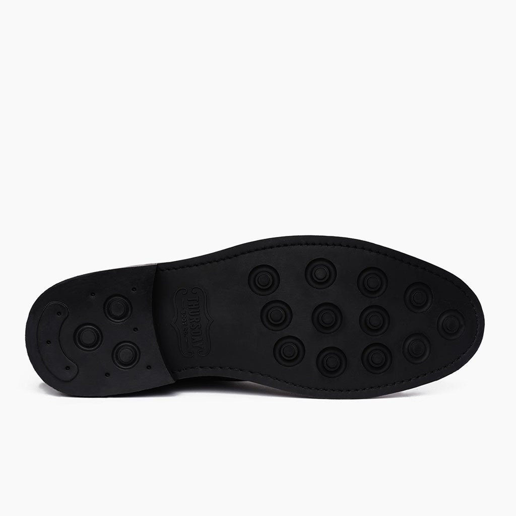 High-Traction Rubber Outsole & Lug Tread Pattern on Scout 经典黑 真皮工装靴马丁靴 男士 For Men