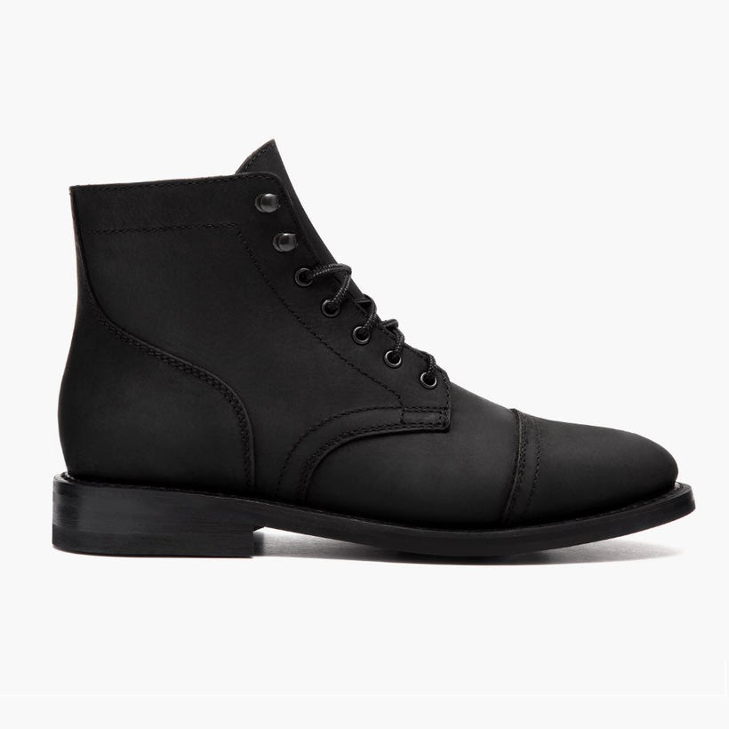 Captain 黑色 Matte Leather Boots 男士
