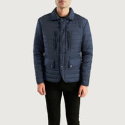 Men's Bo Quilt Windbreaker 真皮夹克 男士 - Lateral Side Profile View Showing Sleeve Cut &amp; Athletic Taper Fit