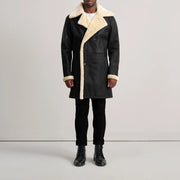 Charles 真皮大衣 棕色 Shearling 真皮大衣 男士 – alternate product view 3
