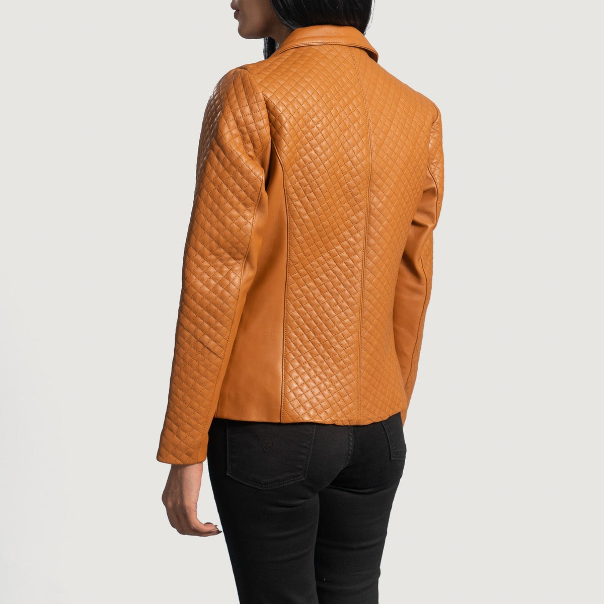 Authentic Sheepskin Leather with Aniline Finish Grain Texture & Heavy-Duty Seam Stitching Detail