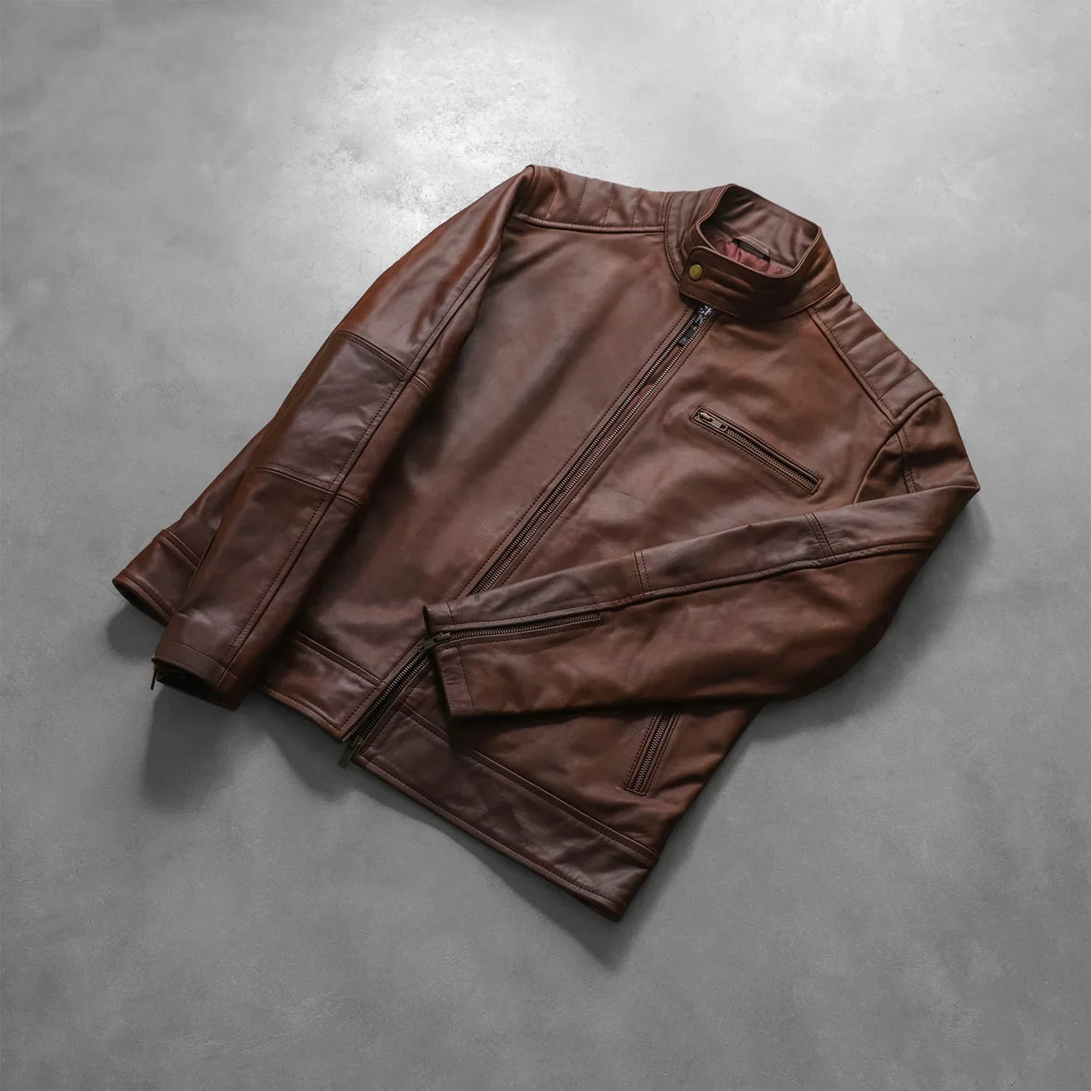 Dean 黑色 真皮机车夹克 男士 – alternate product view 7
