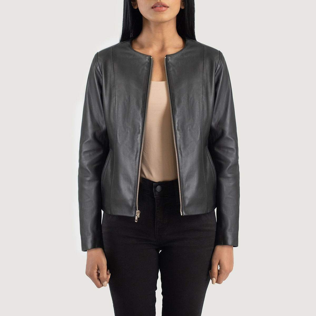 Elixir Collarless 真皮夹克 女士 – alternate product view 1