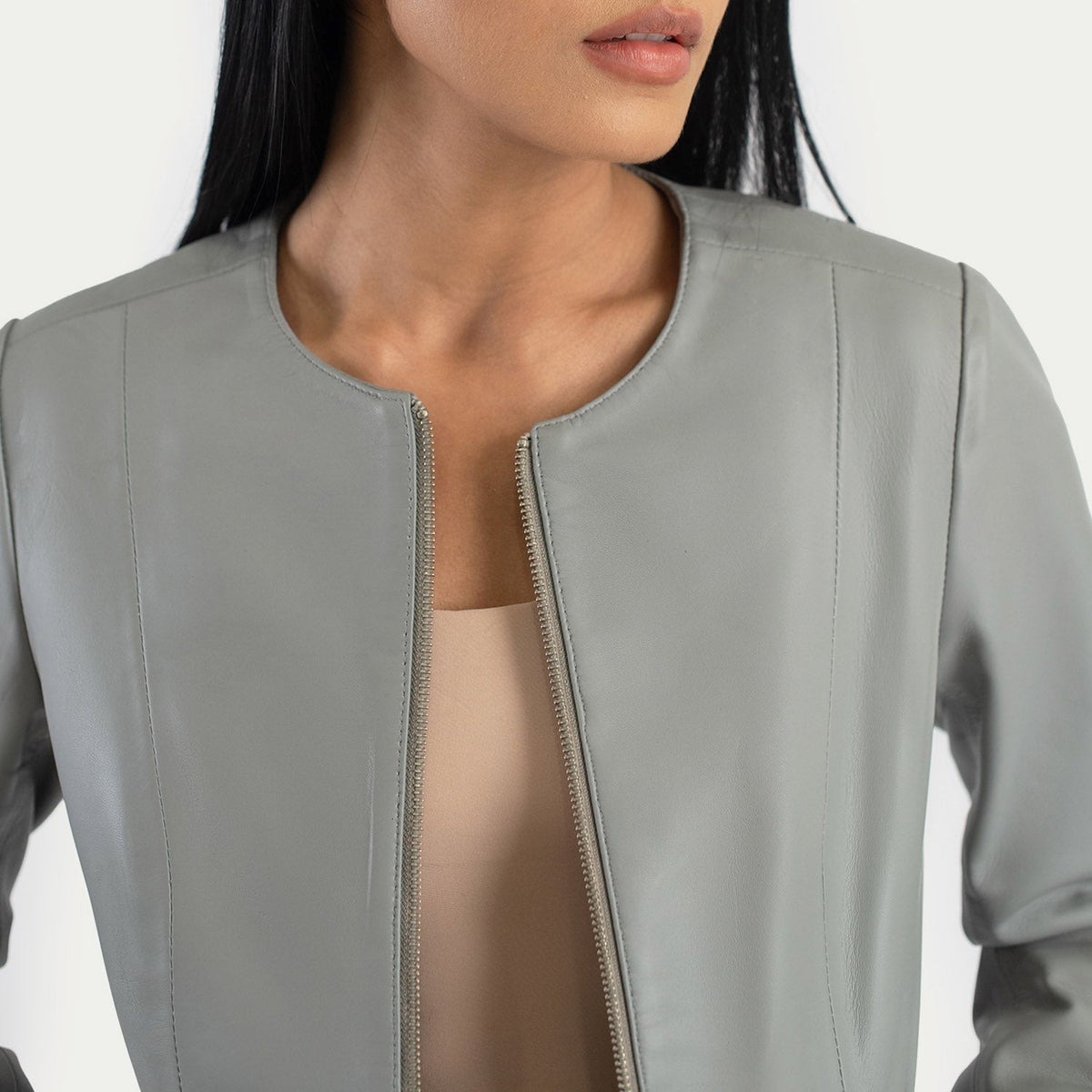 Elixir Collarless 真皮夹克 女士 – alternate product view 5