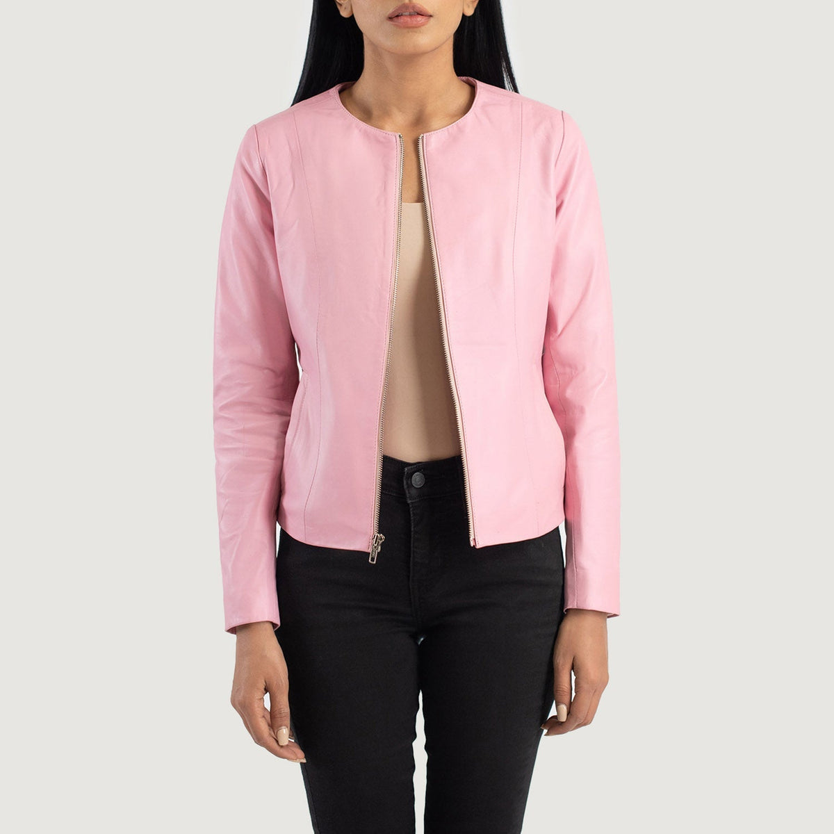 Elixir Collarless 真皮夹克 女士 – alternate product view 1