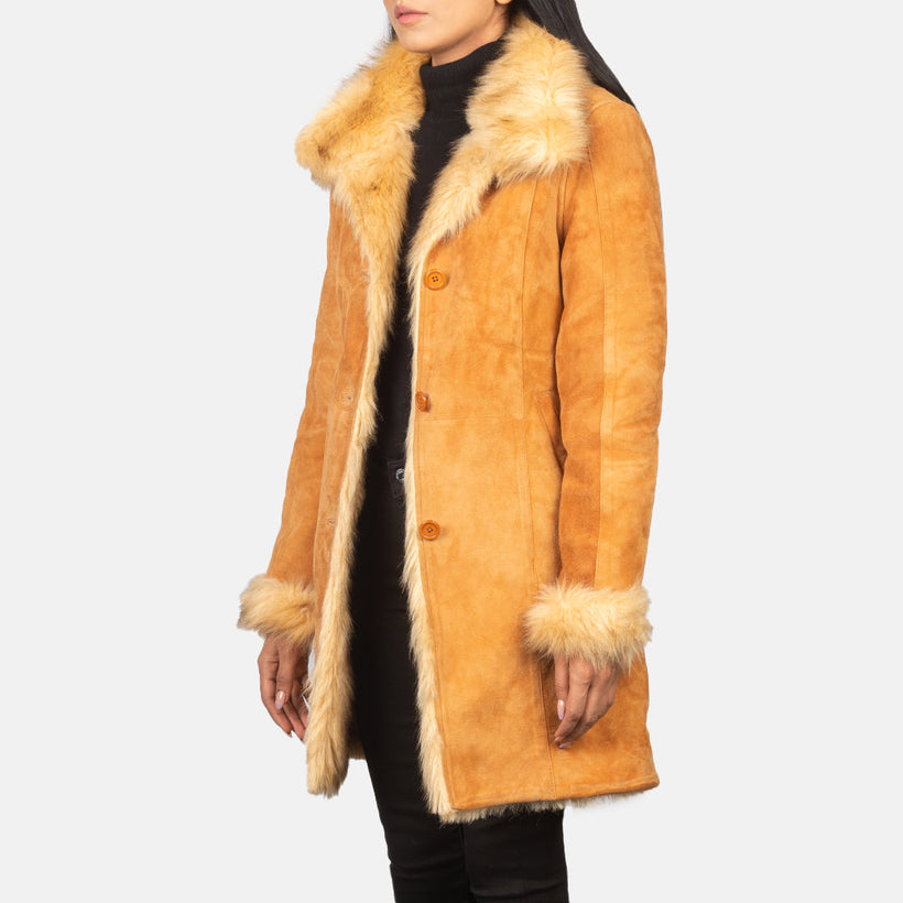 Erica Shearling 真皮大衣 女士