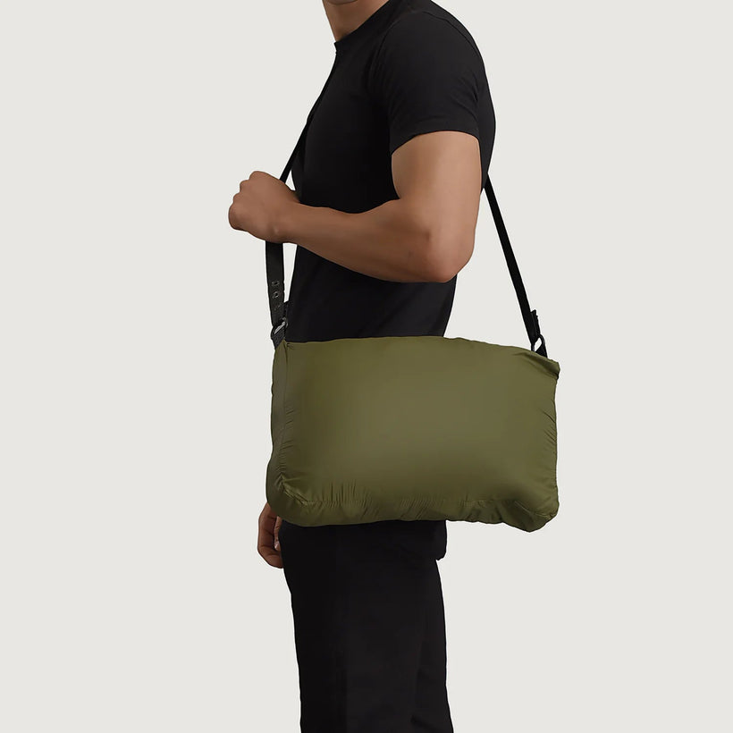 Erico Green Hooded Puffer 真皮夹克 男士