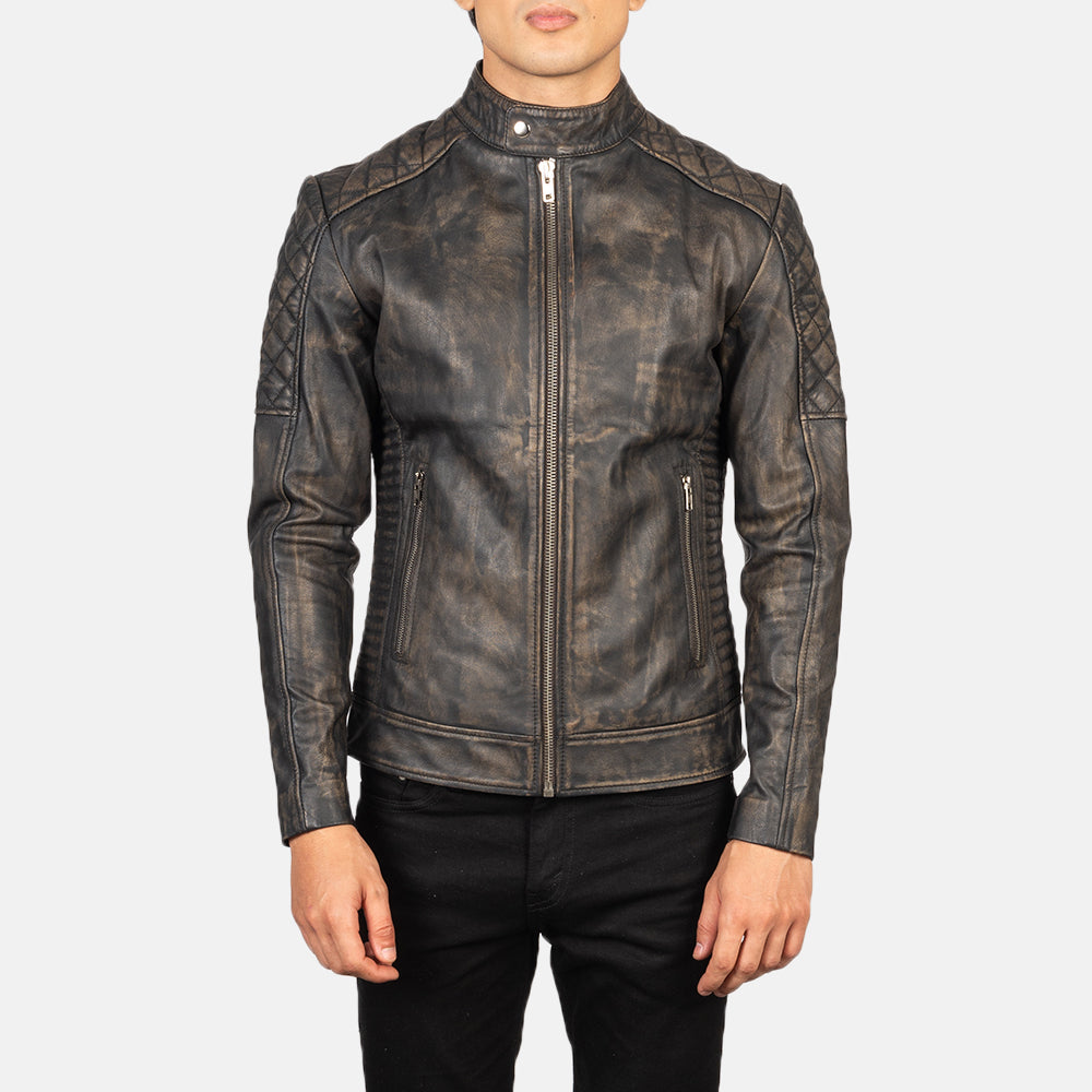 Fernando Quilted 真皮机车夹克 男士 – alternate product view 4