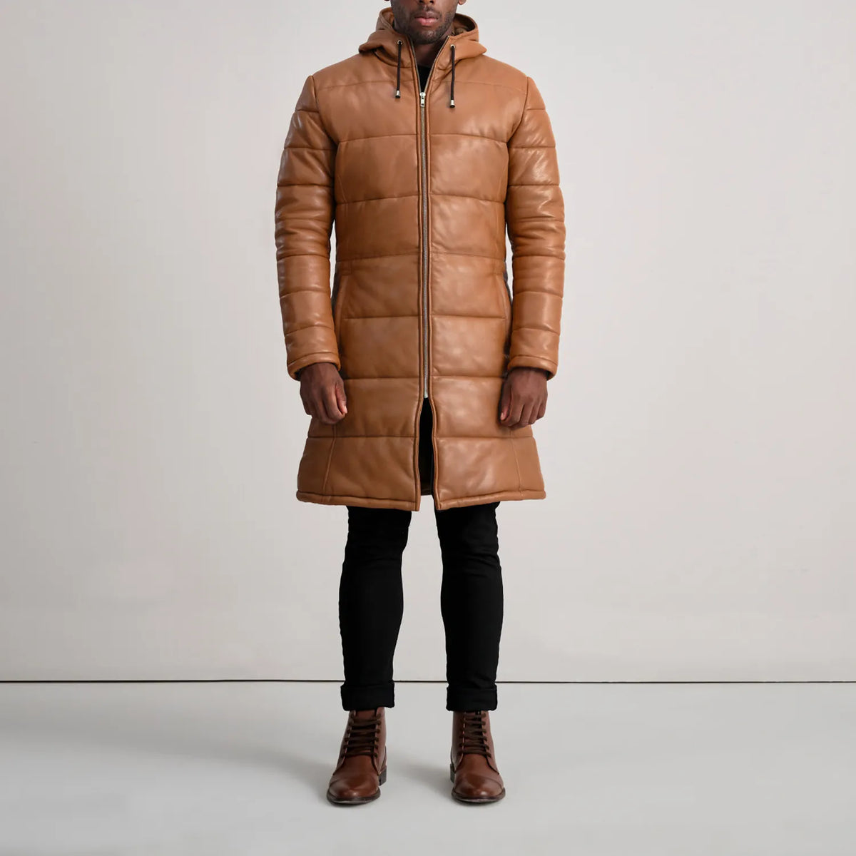 
Floyd 真皮大衣 浅棕褐色 Puffer 真皮夹克 男士 – alternate product view 3