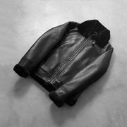 Francis B-3 黑色 真皮飞行员夹克 男士 – alternate product view 7