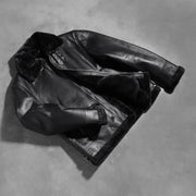 Francis B-3 黑色 真皮飞行员夹克 男士 – alternate product view 8