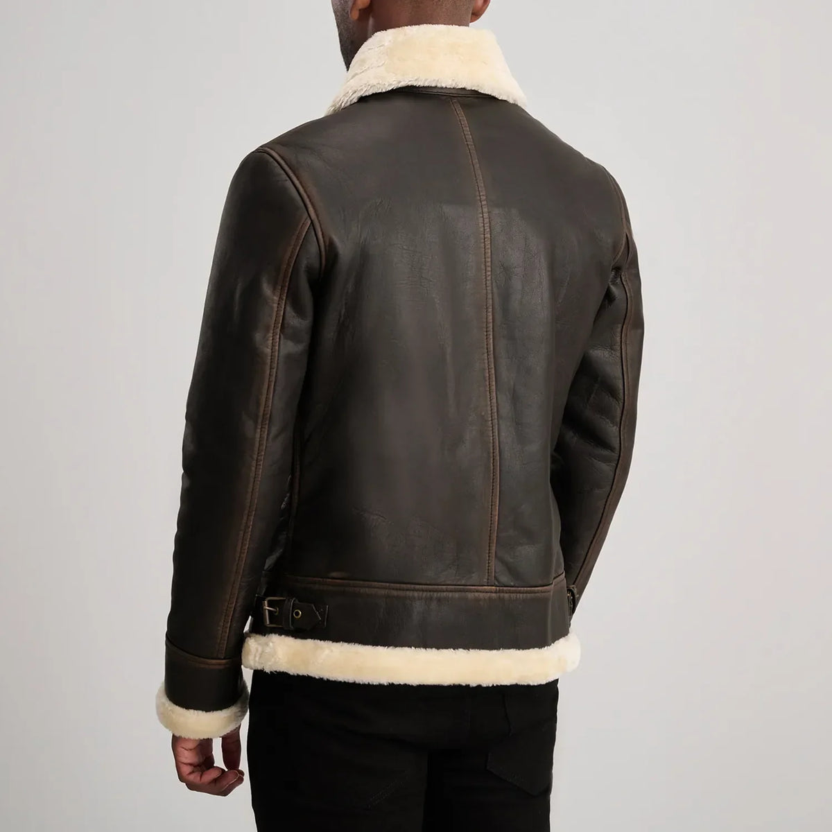 Francis B-3 黑色 真皮飞行员夹克 男士 – alternate product view 5