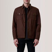Irwin 棕色 Waxed Canvas Field 真皮夹克 男士 For Men in Brown Waxed Cotton Canvas - Front Profile View &amp; Tailored Silhouette | Buy Online