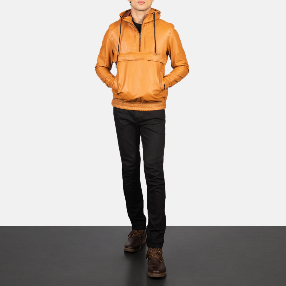Kenton Hooded 真皮夹克 男士 – alternate product view 3