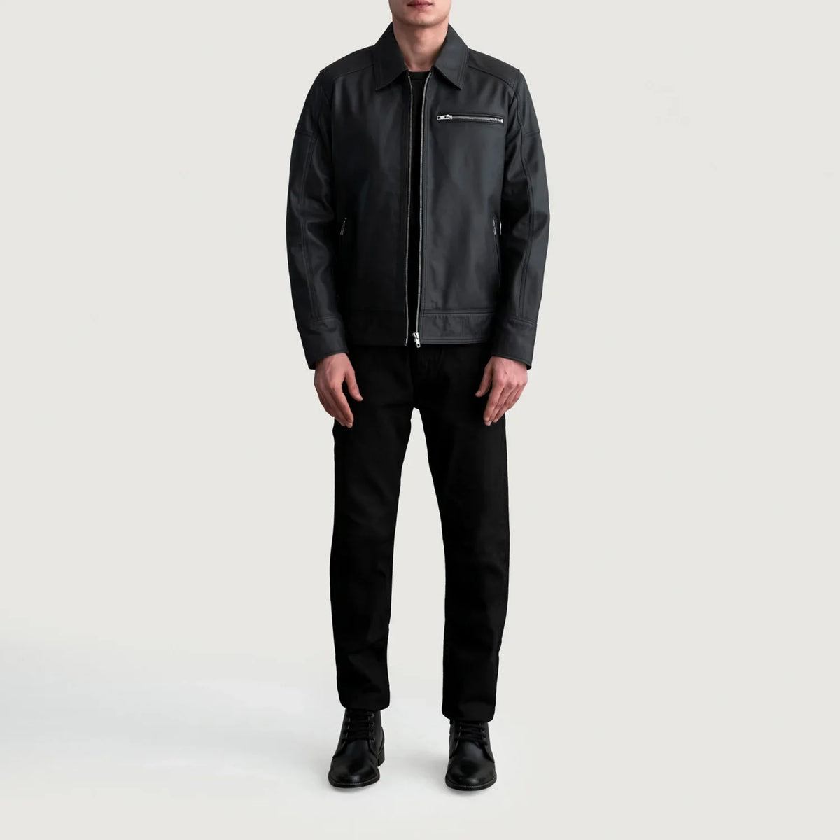 Lavendard 真皮机车夹克 男士 – alternate product view 4