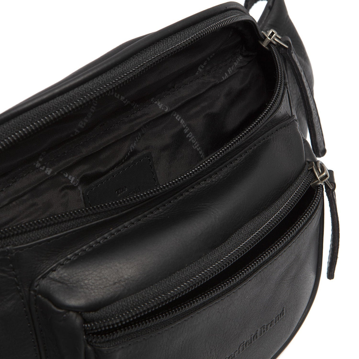 Solid Antique Brass Hardware &amp; Heavy-Duty Dual Zipper Detail on Jack Full-Grain Leather Belt Bag 女士